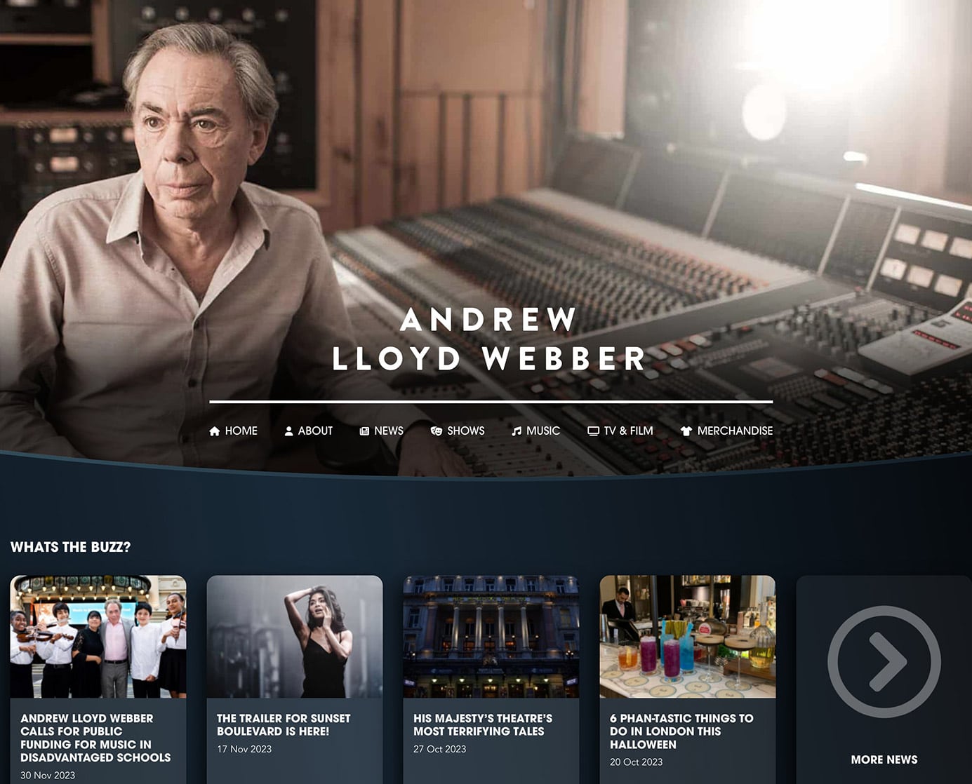 Sir Andrew Lloyd Webber Web Development